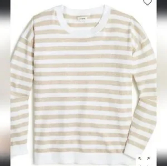 J. Crew Striped Crewneck Sweater Women's Medium NWOT - Picture 3 of 7